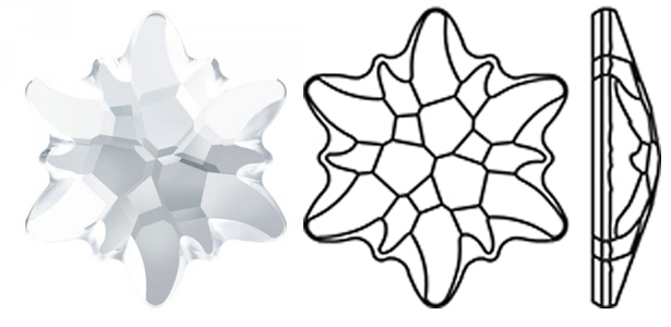 Swarovski 2753 Edelweiss Flatback Crystal