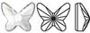 Swarovski 2854 Butterfly Flat Back Rhinestone