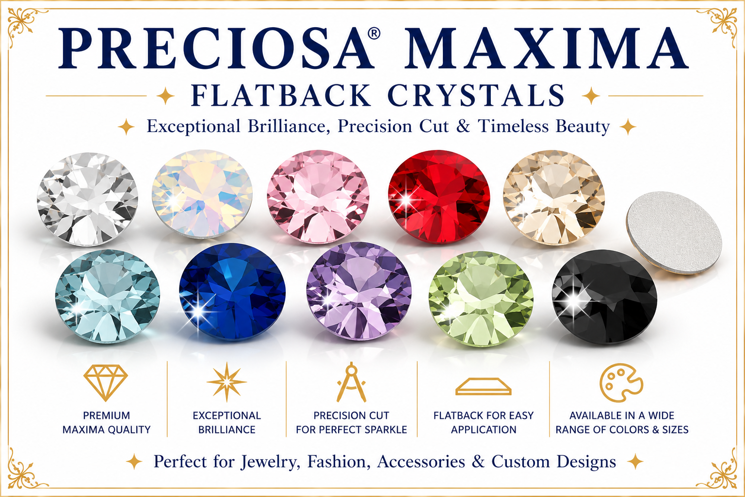 Preciosa Maxima Flatback Crystals