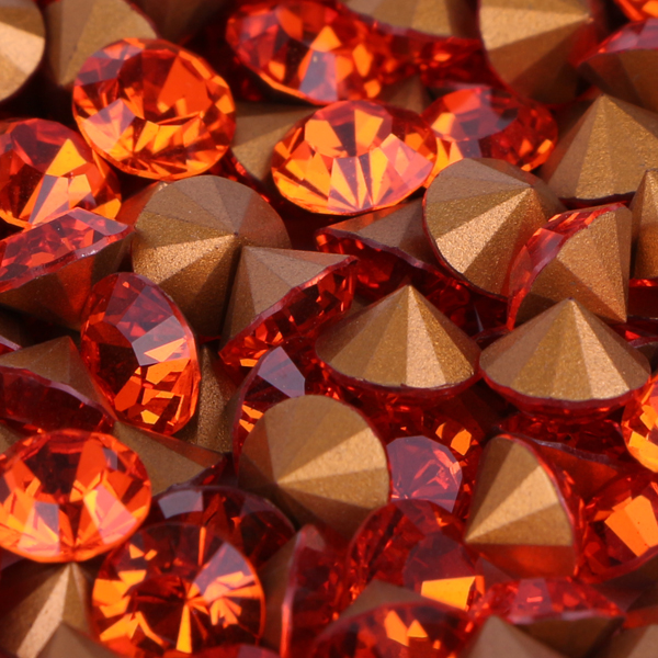 Dreamtime Crystal 1012 Classic Round Chaton Red Topaz PP10