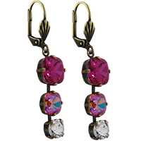 Empty Jewelry Earrings Setting for Dreamtime Crystal 1088, 4470. Pair.