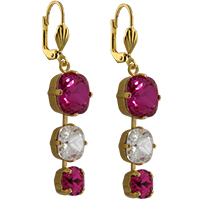 Empty Jewelry Earrings Setting for Dreamtime Crystal 1088, 4470. Pair.