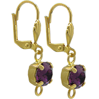 Empty Jewelry Earrings Setting with RING for Dreamtime Crystal 1088 SS47. Pair.