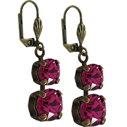 Empty Jewelry Earrings Setting for Dreamtime Crystal 1088 ss39 & ss29. Pair.