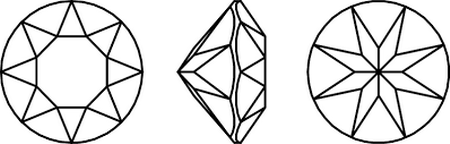 Dreamtime Crystal DC 1088 Chaton Jet Hematite Foiled SS39