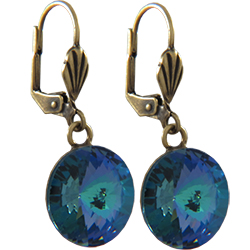 Empty Jewelry Earrings Setting for Dreamtime Crystal 1122 12 mm. Pair.