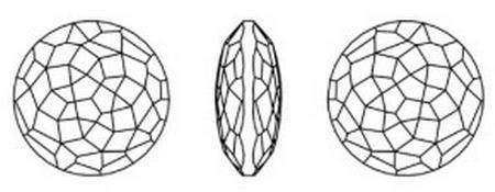 Dreamtime Crystal DC 1383 Thin Round Stone Crystal Teal Ignite 10mm