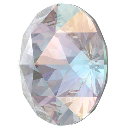 Swarovski 1401 Rose Cut Round Stone Crystal AB 11.8 mm