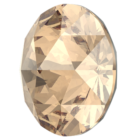 Swarovski 1401 Rose Cut Round Stone Crystal Golden Shadow 10mm
