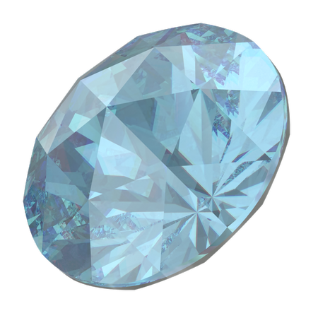 Swarovski 1401 Rose Cut Round Stone Aquamarine 8mm