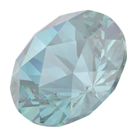Swarovski 1401 Rose Cut Round Stone Aquamarine Ignite 10mm