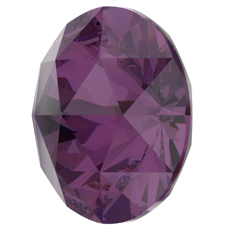 Swarovski 1401 Rose Cut Round Stone Amethyst 11.8 mm