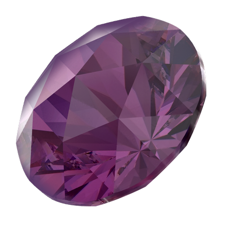 Swarovski 1401 Rose Cut Round Stone Amethyst Ignite 11.8 mm