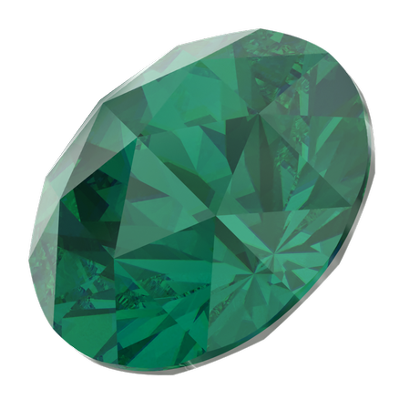 Swarovski 1401 Rose Cut Round Stone Emerald 8mm