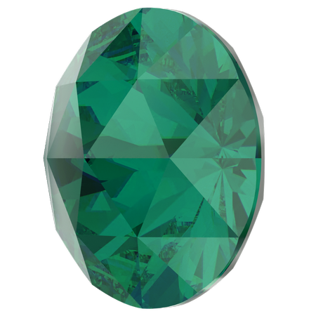 Swarovski 1401 Rose Cut Round Stone Emerald 8mm