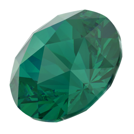 Swarovski 1401 Rose Cut Round Stone Emerald Ignite 11.8 mm