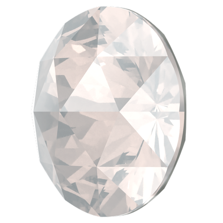 Swarovski 1401 Rose Cut Round Stone White Opal 8mm