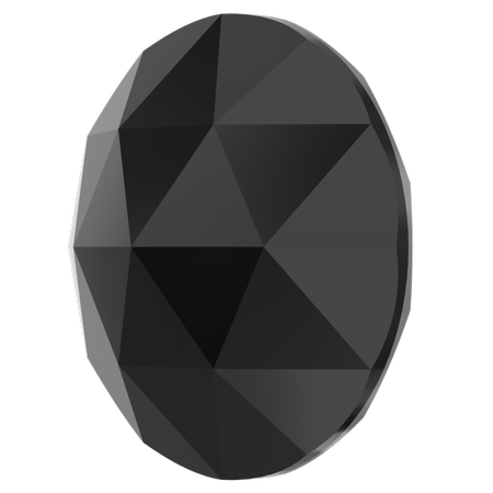 Swarovski 1401 Rose Cut Round Stone Jet 10mm