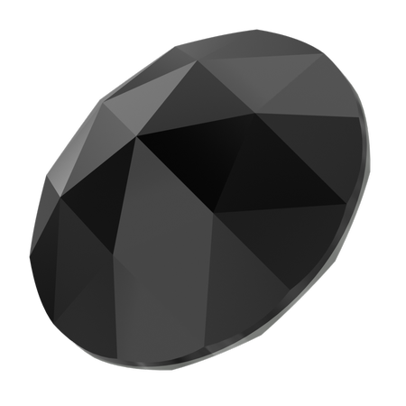 Swarovski 1401 Rose Cut Round Stone Jet 10mm