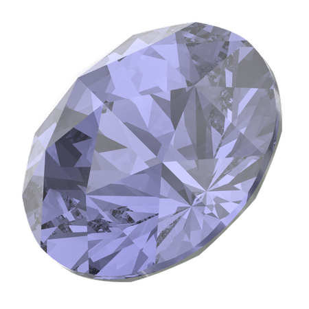 Swarovski 1401 Rose Cut Round Stone Tanzanite 8mm