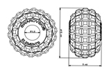 Swarovski 180201 BeCharmed Pave Beads 14mm Rose