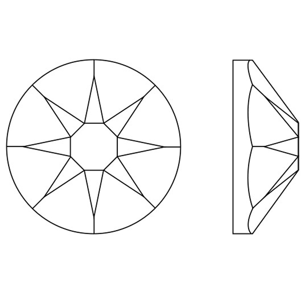 Dreamtime Crystal DC 2088 Flat Back Rhinestone Crystal Ocean DeLite SS12