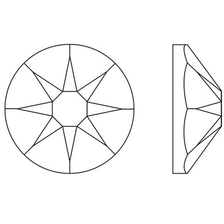 Dreamtime Crystal DC 2088 Flat Back Rhinestone Crystal Vitrail Light SS34