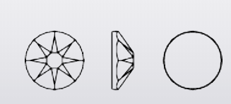 Dreamtime Crystal DC 2088 Flat Back Rhinestone Crystal Silky Sage DeLite SS30