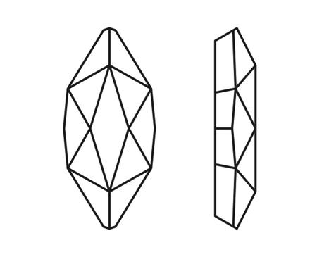 Dreamtime Crystal DC 2201 Marquise (Navette) Flat Back Scarlet 8x3.5mm