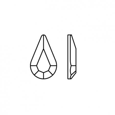 Dreamtime Crystal 2300 Pear Shape Hotfix Crystal Bronze 8x4.8mm