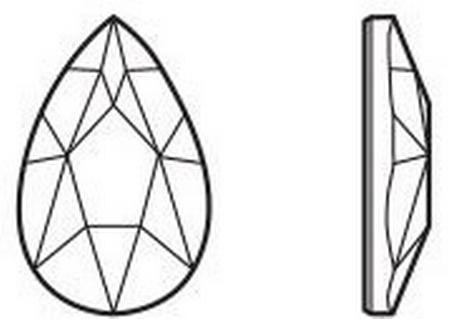 Dreamtime Crystal DC 2303 Pear Shaped Flat Back Crystal 14x9mm