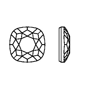 Dreamtime Crystal DC 2471 Cushion Cut Square Flatback Scarlet 5mm