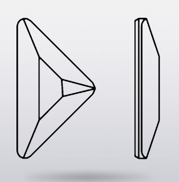 Dreamtime Crystal 2740 Triangle C Hotfix Light Sapphire Shimmer 8.3x8.3mm