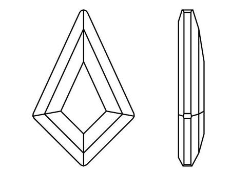 Dreamtime Crystal DC 2771 Kite Flat Back Crystal Shimmer 8.6x5.6mm