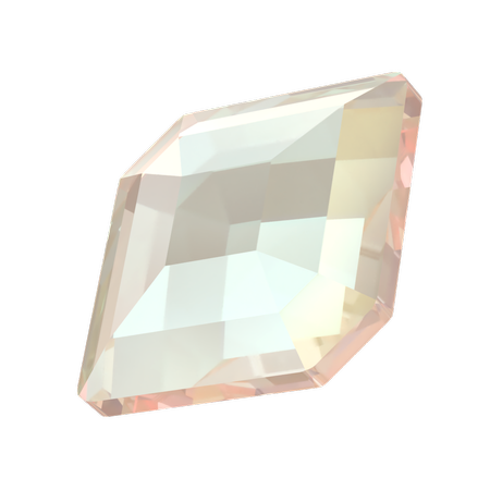 Swarovski 2777 Concise Hexagon Flat Back Crystal Ivory Cream DeLite 10x8.4mm