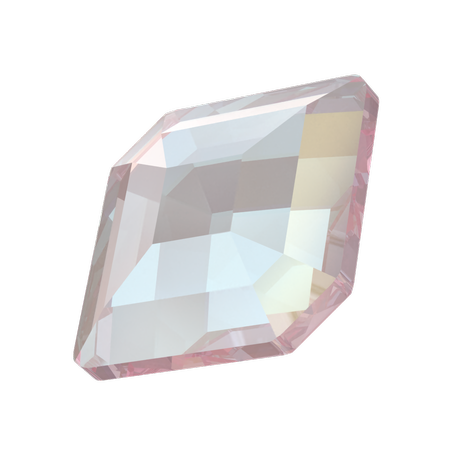 Swarovski 2777 Concise Hexagon Flat Back Crystal Dusty Pink DeLite 6.7x5.6mm