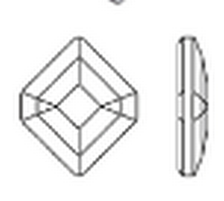 Dreamtime Crystal DC 2777 Small Hexagon Flat Back Crystal AB 5x4.2mm