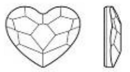 Dreamtime Crystal DC 2808 Heart Crystal Aurum 10mm