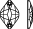 Swarovski 3211 Lemon Sew-on Graphite 14x9mm