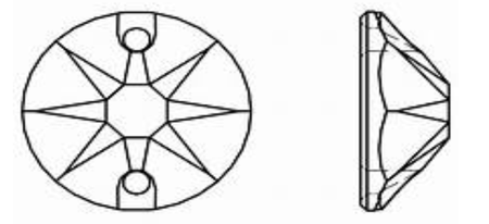 Dreamtime Crystal DC 3288 Round Sew-On Crystal Aurum 8mm