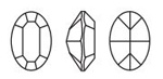 Swarovski 4100 Oval Fancy Stone 10x8mm Starlight