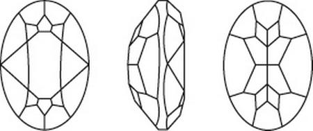 Swarovski 4120 Oval Fancy Stone Crystal Dusty Pink DeLite 14x10mm