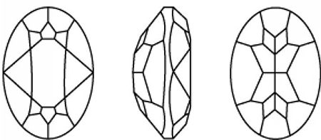 Dreamtime Crystal DC 4120 Oval Fancy Stone Crystal Poppy Red Ignite 18x13mm