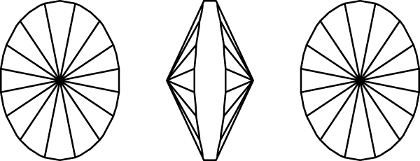 Dreamtime Crystal DC 4122 Oval Rivoli Fancy Stone Crystal Ocean DeLite 14x10.5mm