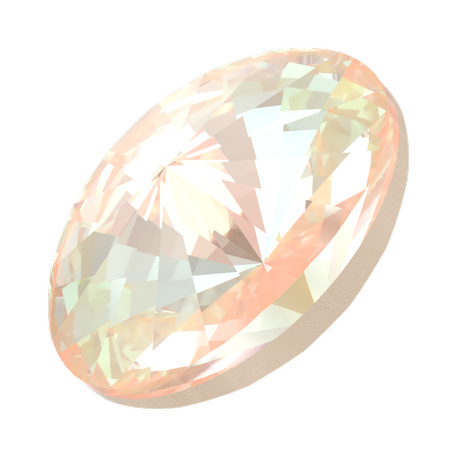 Swarovski 4122 Oval Rivoli Fancy Stone Crystal Ivory Cream DeLite 18x13.5mm