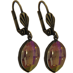 Empty Jewelry Earrings Setting for Dreamtime Crystal 4224 14 x 11 mm. Pair.