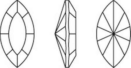 Dreamtime Crystal 4200 Navette Fancy Stone Crystal Shimmer 35x9.5mm