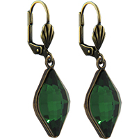 Empty Jewelry Earrings Setting for Dreamtime Crystal 4230 14 x 9 mm. Pair.