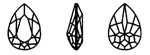 Swarovski 4320 Pear Shaped Fancy Stone Crystal Laguna DeLite 14x10mm