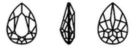 Dreamtime Crystal DC 4320 Pear Shaped Fancy Stone Crystal Aurum 18x13mm